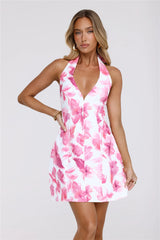 Playful Icon Halter Mini Dress Pink