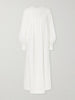Robe de Nuit open-back gathered linen maxi dress