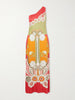 Clingy Roy printed one-shoulder jersey maxi dress