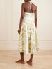 Balsa Anhelo embellished printed halterneck linen maxi dress