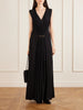 Gathered embellished stretch-jersey maxi dress