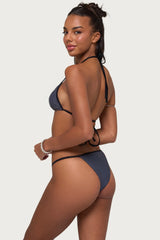 Kenni Ring Contrast Triangle Bikini Top