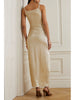 Embellished glittered stretch-crepe maxi dress