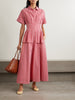 Boogie Woogie Bugle Boy gingham cotton-seersucker maxi shirt dress