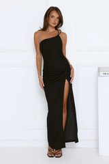 Prestige Hour One Shoulder Maxi Dress Black