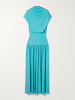 Victoria draped stretch-jersey maxi dress