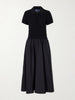 Crocheted cotton-poplin maxi dress