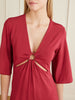 Beachwear Ruched cut-out stretch-jersey maxi dress