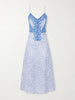 Palmira floral-print lace-trimmed cotton maxi dress