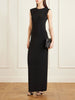 Stretch-crepe maxi dress