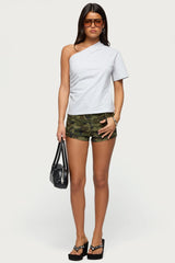 Yurey Gathered One Shoulder Top