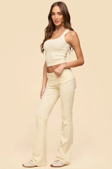 Linda Ribbed Scoop Neck Tank Top