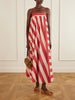 Roselight striped cotton maxi dress