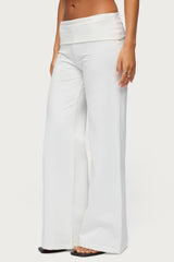 Wide Leg Foldover Pants