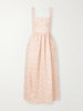 Crossback linen-blended maxi dress