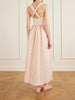 Crossback linen-blended maxi dress