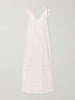 Marylin gingham lace-trimmed cotton maxi dress