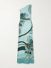 Printed silk satin maxi dress