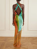 Formentera printed silk-blend maxi dress