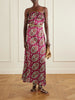 Selene printed ruffled silk-blend maxi dress
