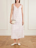 Marylin gingham lace-trimmed cotton maxi dress