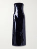 Strapless sequin-embellished recycled-tulle maxi dress