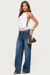 Damarey Chain Backless Halter Top