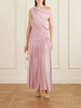 Gwen asymmetric draped jersey-trimmed stretch-bamboo maxi dress