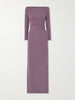 Sabina off-the-shoulder stretch-crepe maxi dress