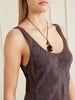 Printed silk-crepe maxi dress