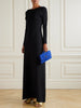 Chain-embellished knitted maxi dress