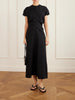 Gathered wool maxi dress