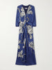 Olanna printed gathered cotton maxi dress