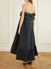 Ruffled cotton-blend poplin maxi dress