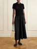 Crocheted cotton-poplin maxi dress