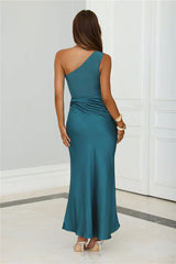 Starlit Darling Satin Maxi Dress Teal
