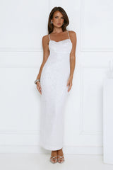 The Shine Collective Sequin Maxi Dress White