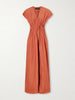Elena gathered woven maxi dress