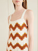Marea striped crocheted cotton maxi dress