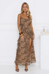 Glow To Prowl Maxi Dress Leopard
