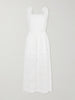 Aster scalloped lace-trimmed maxi dress