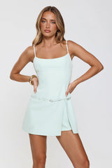 Weekend Ready Tailored Mini Dress  Mint