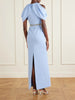 Aylin one-shoulder embellished cady maxi dress