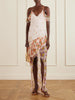 Pajaritos y Rosas printed ruffled silk-chiffon maxi dress