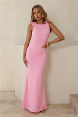 Effortless Drama Maxi Dress Pink