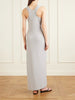 Racer stretch satin-jersey maxi dress