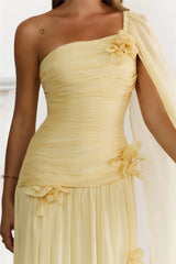 Silver Breeze One Shoulder Maxi Dress Butter