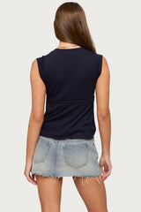 Rusanna V Neck Babydoll Top