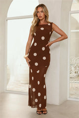 Viral Mode Maxi Dress Brown