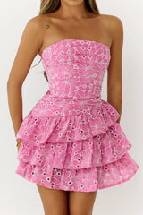 Pretty Priority Strapless Mini Dress Pink